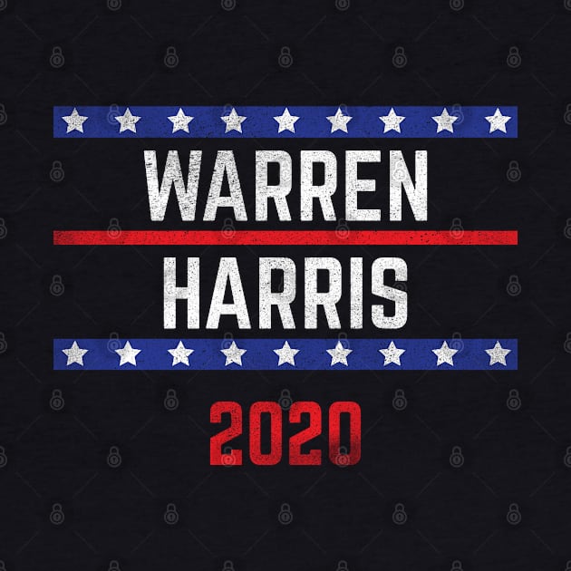 Elizabeth Warren and Kamala Harris on the one ticket? Dare to dream. Presidential race 2020 Distressed text by YourGoods